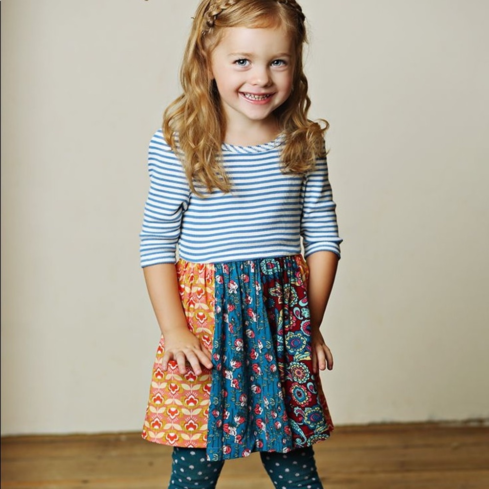 Matilda Jane Blue and Orange Striped Dress